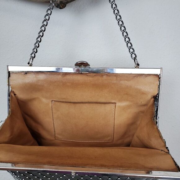 Whiting and Davis oversized metal mesh purse - Picture 8 of 8